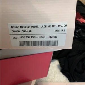 Just fab laced up knee high boots. Never worn.